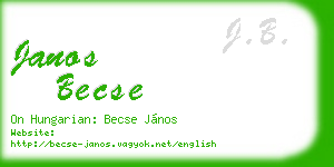 janos becse business card